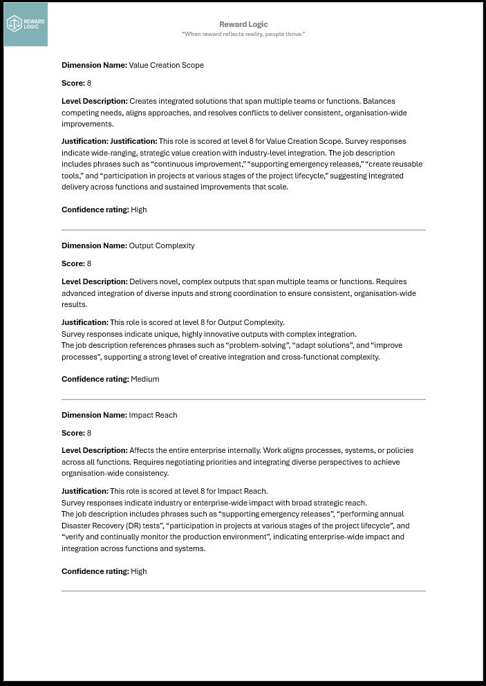 Example Job Evaluation Report - Page 4